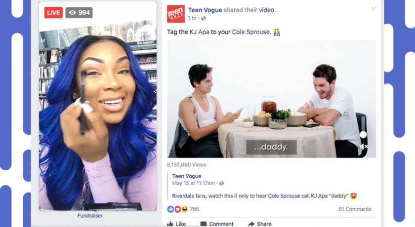 Facebook live video ad