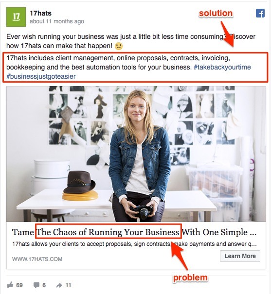 problem solving facebook ad