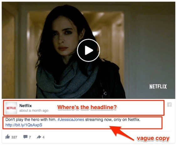 worst Facebook ads - bad headline
