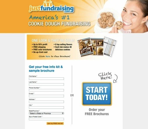 A landing page for justfundraising.com