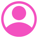 Profile avatar: pink circular user silhouette (head and shoulders) on a pink background.